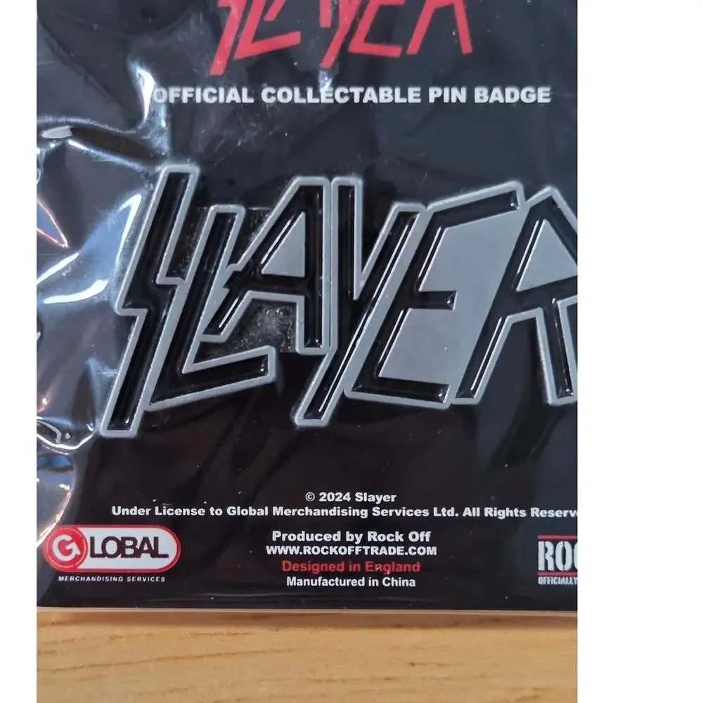 Slayer Classic Logo Enamel Pin Badge New Sealed Heavy Thrash Metal Rock Off